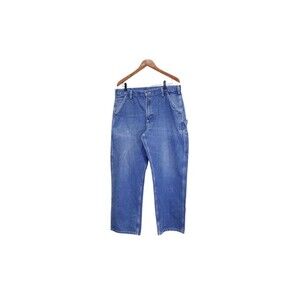 Carhartt Mid Wash Distressed Carpenter Jeans Dungaree Streetwear Gorpcore 36x30